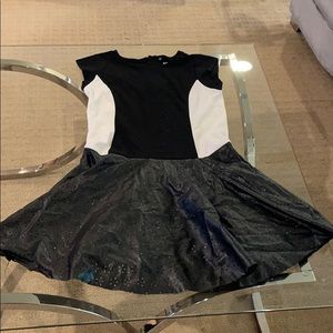 Girls dress with pleather bottom